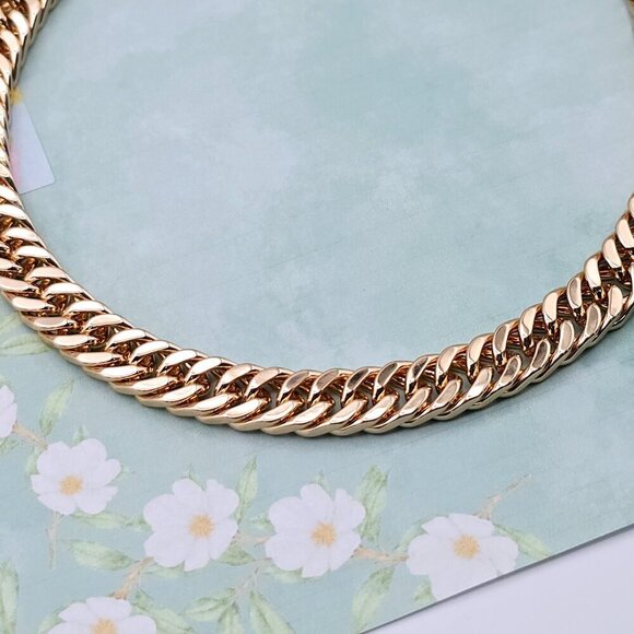 Bold Rose Gold Plated Cuban Chain Necklace – 60cm Premium Design, XPNL0095 - Picture 10 of 12